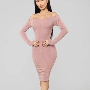 Fashion Nova Mauve Midi Dress